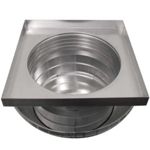 18 inch Roof Vent - Roof Louver for Air Intake - Pop Vent with Curb Mount Flange PV-18-C4-CMF - Bottom View